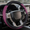 Leather Steering Wheel Cover for Ford F150/F250/F350, 15.5-16 Inch Truck Steering Wheel Grip, Breathable & Anti-Slip, Premium Semi Car Accessories (Purple) - color: Purple