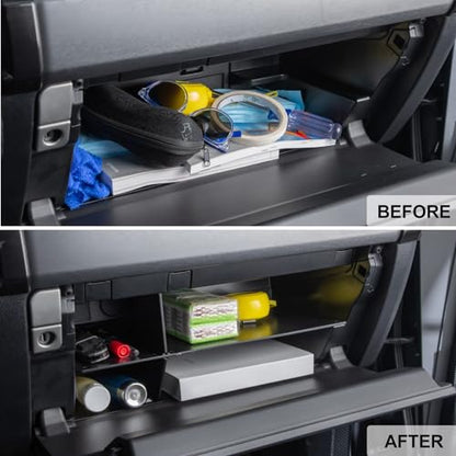 JDMCAR Compatible with Toyota 4Runner Accessories 2010-2023 2024 Glove Box Organizer and GX 460 (2010-2023)，Insert ABS Black Materials 4-Runner Compartment Tray - color: For 2010-2024 4Runner