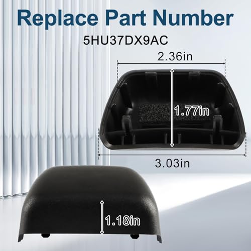 Row Rear Seat Belt Turning Loop Cover Compatible with Jeep Wrangler JK 2011-2018 Replace#：5HU37DX9AC - size: 5HU37DX9AC