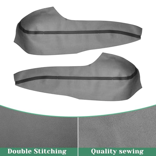 2PCS Front Door Panel Armrest Cover Replacement Compatible with Hyundai Tucson 2022-2024 Left and Right Leather Arm Rest Replaced Skin Upholstery Black (Only Leather Part)