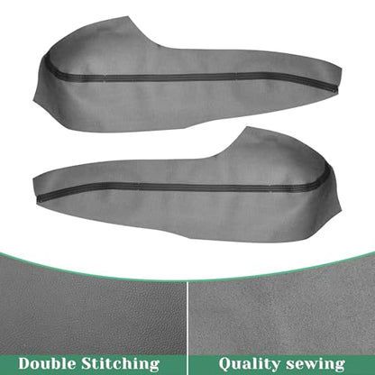 2PCS Front Door Panel Armrest Cover Replacement Compatible with Hyundai Tucson 2022-2024 Left and Right Leather Arm Rest Replaced Skin Upholstery Black (Only Leather Part)