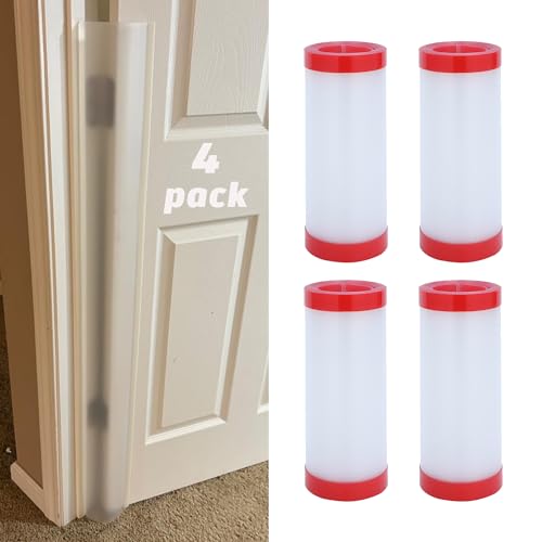 4PCS Baby Proofing Door Finger Pinch Guard Clear Door Jam Shield for Child Safety Finger Pinch Protector Hinge Protectors for Kids/Pet - color: Red_p4