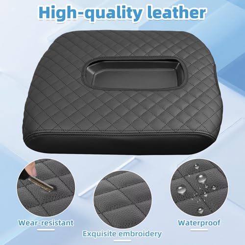 Center Console Armrest Cover Compatible with Chevy Chevrolet Silverado & GMC Sierra 1500 2500 3500 HD 2019 2020 2021 2022 2023 2024 2025 Protector Interior Accessories(for Jump Seat Console) - size: Compatible with Silverado 2019-2025