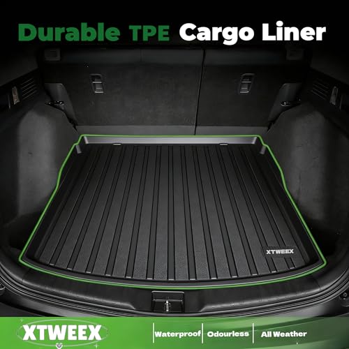 All Weather Floor Mat and Cargo Liner for Honda CR-V 2023-2026 (Include Hybrid), TPE Car Mat Full Set Front & Rear 4 PCS,Custom Fit Floor Liners - Anti-Slip Waterproof Odorless Easy Clean - size: Honda, style: 23-26 Honda CR-V（Cargo Liner）