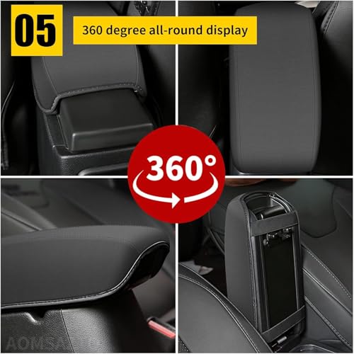 AOMSAZTO Armrest Covers for 2010-2014 Honda Crosstour Cloth Fabric - color: black-1