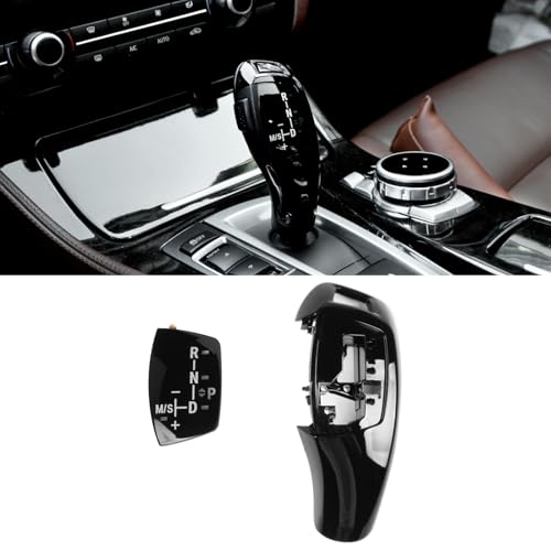 Jaronx Compatible with Gear Shift Knob Cover Trim for 1'F20 F21/2'F22 F23/3'F30 F31 F34/4'F32 F33 F36/5'F10 F11/7'F01 F02/X3 F25/X4 F26, Shift Knob Panel Cover Replacement for BMW(Without Sport) - color: Glossy Black, size: Non-Sport Version