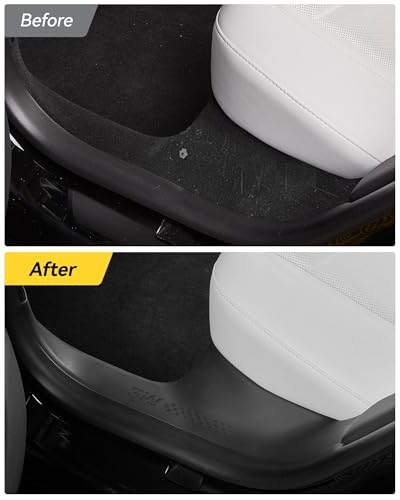 3W Tesla Model 3 Hignland Door Sill Protector 2024 2025 2026 Front & Rear, Rear Bumper, Trunk Sill Protector, Door Entry Guard, Edge Guards, TPE Customized Accessories - size: Model 3 2024-2026| 4-Door Sills w/ Bumper