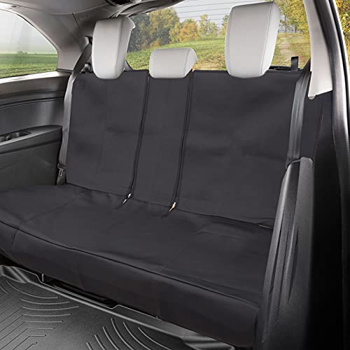 Big Ant Black Waterproof Rear Bench Car Neoprene Padded Back Seat Cover for Cars, Car Seat Covers for Kids Dogs, Universal Fit for Auto Truck Van SUV