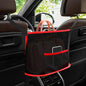 Car Net Pocket Handbag Holder, Organizer Storage Between Front Seats, Large Capacity Auto Seat Back Mesh Pocket Organizer, Car Handbag Holder Between Seats Universal for Most Vehicles (Red)