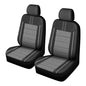 Leather Car Seat Covers, Air Cool Mesh Design, Airbag Compatible Car Seat Covers Front Seats, Enhanced Comfort for Most Cars, SUVs, Vans - Grey
