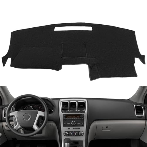 Dash Cover Mat Custom Fit for GMC Acadia Without Headup Display Dashboard Pad Cap Carpet Protector K296 (Black)