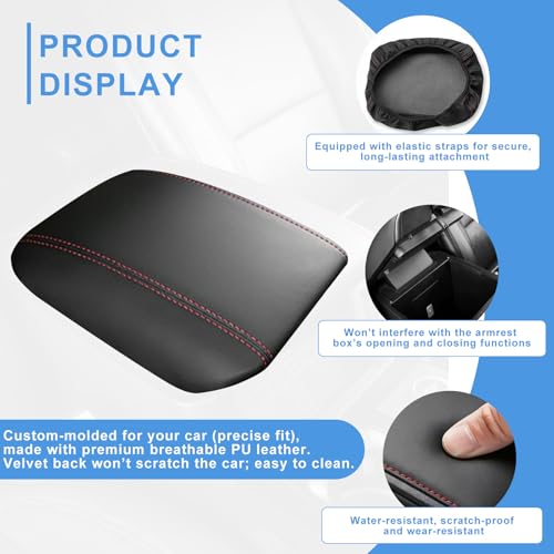 for 2020-2024 2025 2026 Ford Explorer Center Console Cover for 2020-2026 Ford Explorer XLT/Limited/ST/ST-Line/Timberline/Tremor/Platinum/King Ranch Accessories, Middle Console Armrest Cover - style: Style A