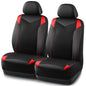 PIC AUTO Car Seat Cover, Super Breathable Mesh Front Seat Cover for Cars, Red Leather Seat Covers, Universal Fit, Durable, Airbag Compatible, Suitable for SUVs, Trucks, Sedans, and Vehicles - color: Red