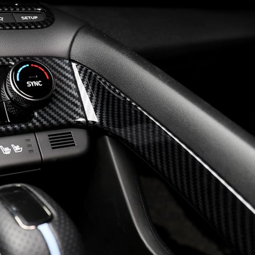 Center Console Handbrake Cover Trim Compatible with Hyundai Elantra 2021-2025 Accessories-Carbon Fiber Pattern(Electronic Brakes)