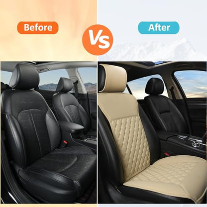 Black Panther Car Seat Cover, Luxury Car Protector, Anti-Slip Driver Seat Cover with Partial Backrest Coverage (Middle Part Only) (1 Piece, Beige) - color: 1Piece-Beige