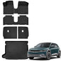 Auxko All Weather Floor Mats Cargo Mat with Backrest Mat for Hyundai Ioniq 5 Limited Movable Center Console 2022-2024 TPE Liners Accessories Guard Odorless Anti-Slip Floor Liners & Trunk Liner - size: ioniq 5 limited|22-24|floor+cargo+backrest mats