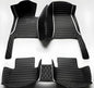 Custom Leather Car Mats, Vehicle-Specific Fit All-Weather Floor Mats, 100% Waterproof Anti-Slip Durable Protection for SUV Truck Sedan, Precision Tailored Protection (Black Splicing White Stripes) - color: black Splicing white Stripes