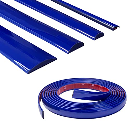 Dark Blue Car Motor Bike Self-Adhesive Exterior and Interior Molding Trim Universal Dashboard Bumper Window Door Body Side Decorative Strip Scratch-Proof (Width: 3/4 inch (20mm), 50Ft) - size: 50Ft, style: Width: 3/4 inch (20mm)