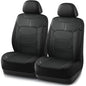Road Comforts Seat Covers, Premium Leather Car Seat Covers Front Seats,Airbag Compatible, Automotive Seat Covers Universal Fit Most Cars,Vans,Truck,SUV Black