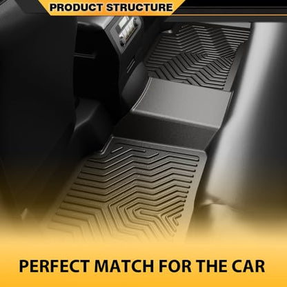 G-PLUS TPE Floor Mats Compatible with Jeep Wrangler JL Unlimited 4 Door 2018-2024(Not Fit for JK or 4XE) 1st & 2nd Row All Weather Car Liners Interior Accessories Cargo Liner - size: Fit Wrangler JL 2018-2024 | Black 3PCS