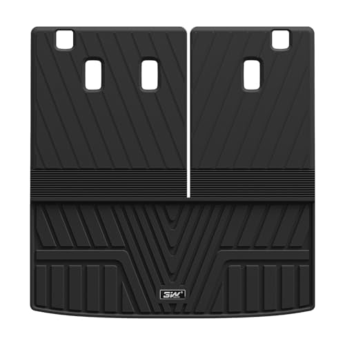 3W Cargo Liner Fit for Honda Pilot 2023 2024 2025 2026 TPE Custom Fit All Weather Honda Pilot Accessories 2023-2026 Odorless Anti-Slip Mats Trunk Mats Black - size: 4. Pilot|23-26|Trunk Mats