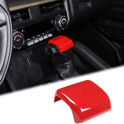 Aunginsy Car Gear Shifter Hand Brake Trim Cover Compatible with Toyota Tacoma 2026 2025 2024 & 4Runner 2026 2025, Automatic Center Console Gear Shift Head Knob Scratch Protector Cover ABS Accessories - color: Red(A)