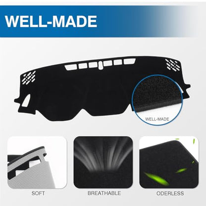 KUST Black Dash Cover for Subaru Crosstrek 2024 2025 2026 Non-Slip Dashboard Cover Polyester Interior Accessories for Subaru Crosstrek Custom Fit Dash Mat Sunshade No Glare - size: For Crosstrek 24-26