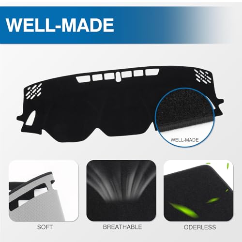 KUST Black Dash Cover for Subaru Crosstrek 2024 2025 2026 Non-Slip Dashboard Cover Polyester Interior Accessories for Subaru Crosstrek Custom Fit Dash Mat Sunshade No Glare - size: For Crosstrek 24-26