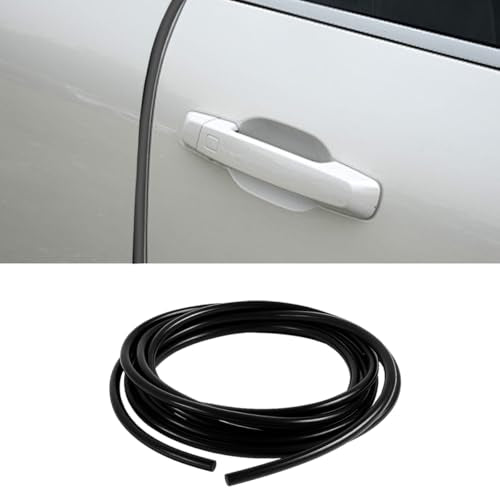 16Ft (5M) Car Door Edge Protector, Self-Adhesive Scratch Resistant U Shape Auto Door Edge Guard Decoration, Anti-Collision Car Doors Trim Strip Protector for Truck, SUV, Sedan (Black-5M) - size: Black-5M