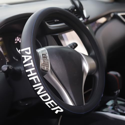 XITER Leather Steering Wheel Cover for Pathfinder 2013-2020,with Pathfinder Logo - color: Pathfinder 2013-2020,With "Pathfinder" LOGO