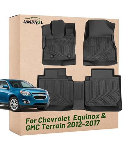 Car Floor Mats Replacement for Chevrolet Chevy Equinox 2012-2017 & GMC Terrain 2012-2017 Heavy Duty Custom Fit All Weather Coverage Carpets Liners Accessories for Dad ﻿ - size: Floor Mats for Equinox & Terrain 2012-2017