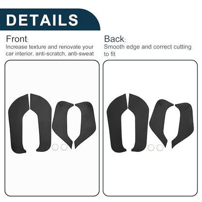 Car Door Leather Anti Kick Pad Sticker for BMW X3 2018-2020 Waterproof Door Panel Interior Side Edge Film Trim Protector Black Adhesive Backing 1 Set