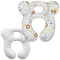 Baby Travel Pillow, Upgrade U-Shape Infant Pillow for Car Seat Pushchair and Stroller, Soft Comfortable Rest Cushion for Kids Newborn and Toddler -Lion White