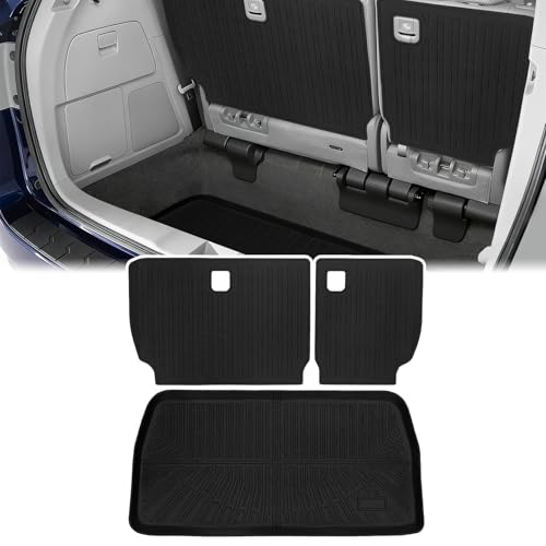 Cargo Liners Backrest Mat for Honda Odyssey Accessories 2011-2017 with Hook&Loop Rear Trunk Mat Rear Seat Back Cover Protector All Weather Anti-Slip Split Dog Liner 3 PCS - color: Honda Odyssey 2011-2017, size: Backrest Mat + Trunk Mat