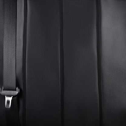 Flying Banner car seat Covers Protects Water Proof Faux Leather Carbon Fiber Front and Rear Bench (Black Black, Full Set - 9PCS) - color: Solid Black, size: Full Set -- 9PCS