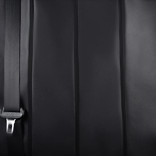 Flying Banner car seat Covers Protects Water Proof Faux Leather Carbon Fiber Front and Rear Bench (Gray Black, Full Set - 9PCS) - color: Gray Black, size: Full Set -- 9PCS