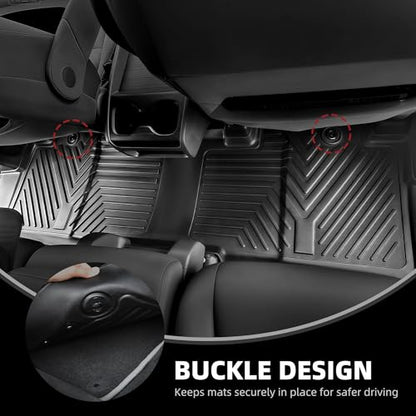 YITAMOTOR Floor Liner and Cargo Mats Fit for Honda Odyssey 2018-2026 Mini Passenger Van, All Weather TPE Car Floor Liners,Durable Anti-Slip Accessories, 1st & 2nd & 3rd Row & Cargo Liner, Black - style: 18-26 Honda Odyssey 1st &2nd &3rd &Cargo Liner