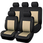 Flying Banner car seat Covers Full Set Velvet Cubic Stamp Massage Breathable Rear Bench Split Black Gray Beige tan 40/60 50/50 60/40 (Full Set - Low Back, Black Beige) - color: Black Beige