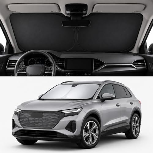 Audi Q3 Q4 Q5 Windshield Sun Shade, Custom Fit Foldable Front Window Sunshade Protector, Blocks UV Rays and Reduces Heat, Fits 2019–2026 Models - size: for Q3 Q4 Q5 2009-2025