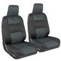 BDK EasyFit Car Seat Covers for Front Seats, Gray – Front Seat Cover Set with Integrated Headrest Cover, Quick Slip-On Installation and Two-Tone Accent, Fits Most Car Truck Van SUV - color: Charcoal