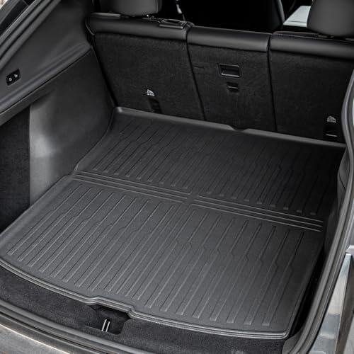 WEIZE Tesla Model Y Juniper Floor Mats 2025 2026, 11 PCS Full Set All Weather Non-Slip Floor Mats & Cargo Liners, Black Car Mats for Tesla Interior Accessories ((Not for Standard) - style: 2025 2026 for Tesla Model Y Juniper 11 PCS