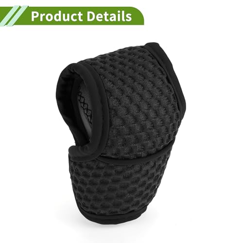 Universal Gear Shift Knob Cover Stick Shifting Handle Protector Automotive Manual Fabric 1 Pc Anti-Slip Black - color: Black