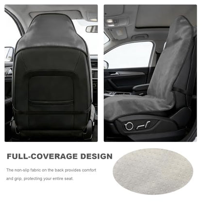 Car Towel Seat Cover, Waterproof Non-Slip Bucket Seat Protector for Running Swimming Hiking, Universal Machine Washable Front Seats Towel Protective Cover for Car SUV Truck (Gray)