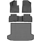 Auxko All Weather Floor Mat & Cargo Mat Fit for 2026 2025 2024 2023 2022 Hyundai Tucson Hybrid(Not PHEV) TPE Liner Tucson Accessory Set All Season Odorless Anti-Slip Floor Liner - size: tucson hybrid|2022-2026|floor+cargo mats