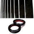 NANSH 16Ft Glossy Black Extra Thick Auto Molding Trim Universal Bumper Window Door Body Side Decorative Strip Scratch-Proof (Width: 1inch [25mm]) - size: Width: 1inch [25mm]