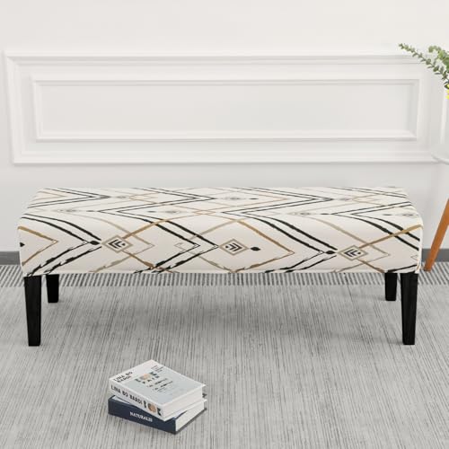 SPRINGRICO Stretch Dining Bench Cover, Removable Bench Slipcover Washable Bench Seat Protector Rectangle Bench Cover for Dining Room, Living Room, Bedroom, Kitchen (Lucid Calm) - color: Lucid Calm