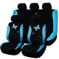Flying Banner Butterfly car seat Covers ful Set Fashion Universal Lady Woman Female Rear Bench Back Split Colorized (Mint Blue, Full Set - Lace) - color: Mint Blue Lace, size: Full set