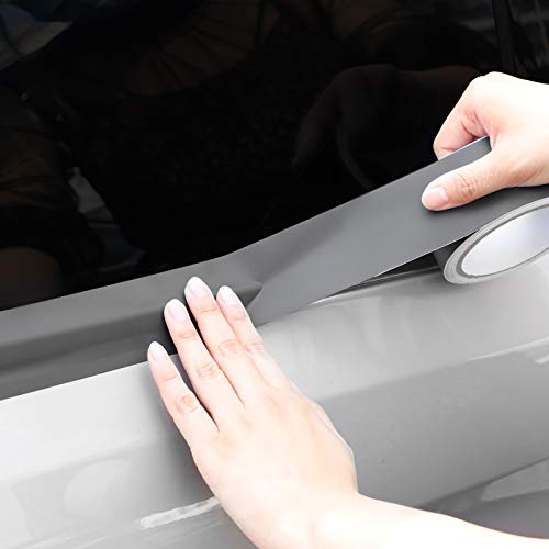 LZLRUN Free Tool Kit Matte Vinyl Tape for Black Out Chrome Delete Window Trim Door Trim (2Inches x 30Feet)
