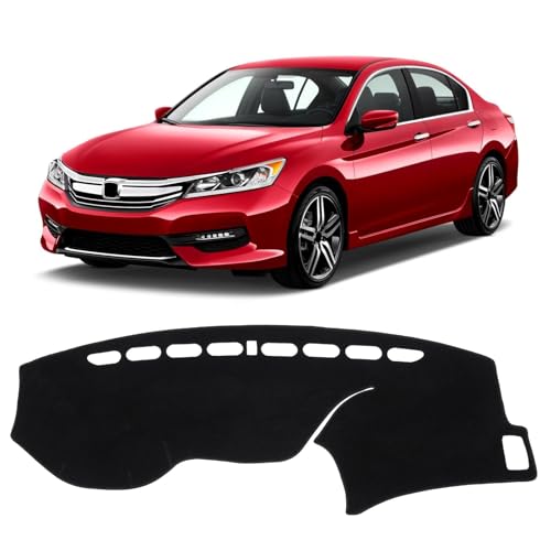 KUST Black Dash Cover for Honda Accord 2013 2014 2015 2016 2017 (LX, Sport, EX, EX-L, & Touring) Polyester Dashboard Cover Non-Slip Center Console Dash Cover Accessories for Honda Accord No Glare - size: For Accord 13-17
