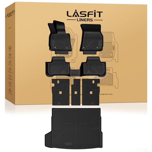 LASFIT Full Set Floor Mats for BMW X3 2025 2026 Custom Fit TPE All Weather 1st & 2nd Row & Seat Back Mat & Cargo Mat Car Mats and Trunk Liners Accessories for 30 xDrive M50 xDrive - size: 2) X3 2025-2026 | Full Set